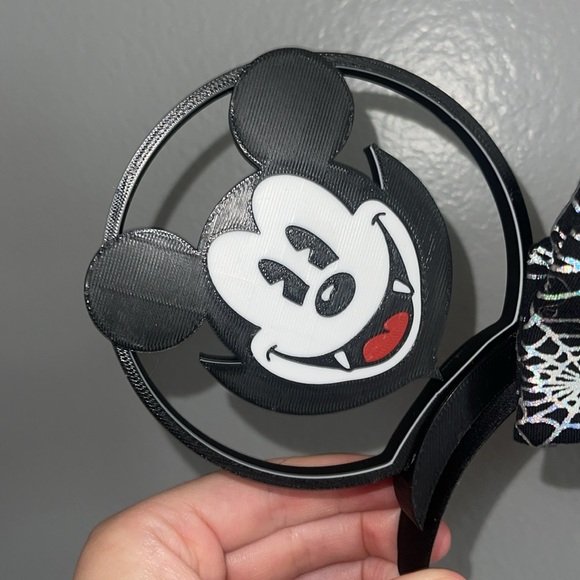 Disney Minnie and Mickey custom Spooky Vampire Halloween Ears Disneyland - Picture 5 of 9